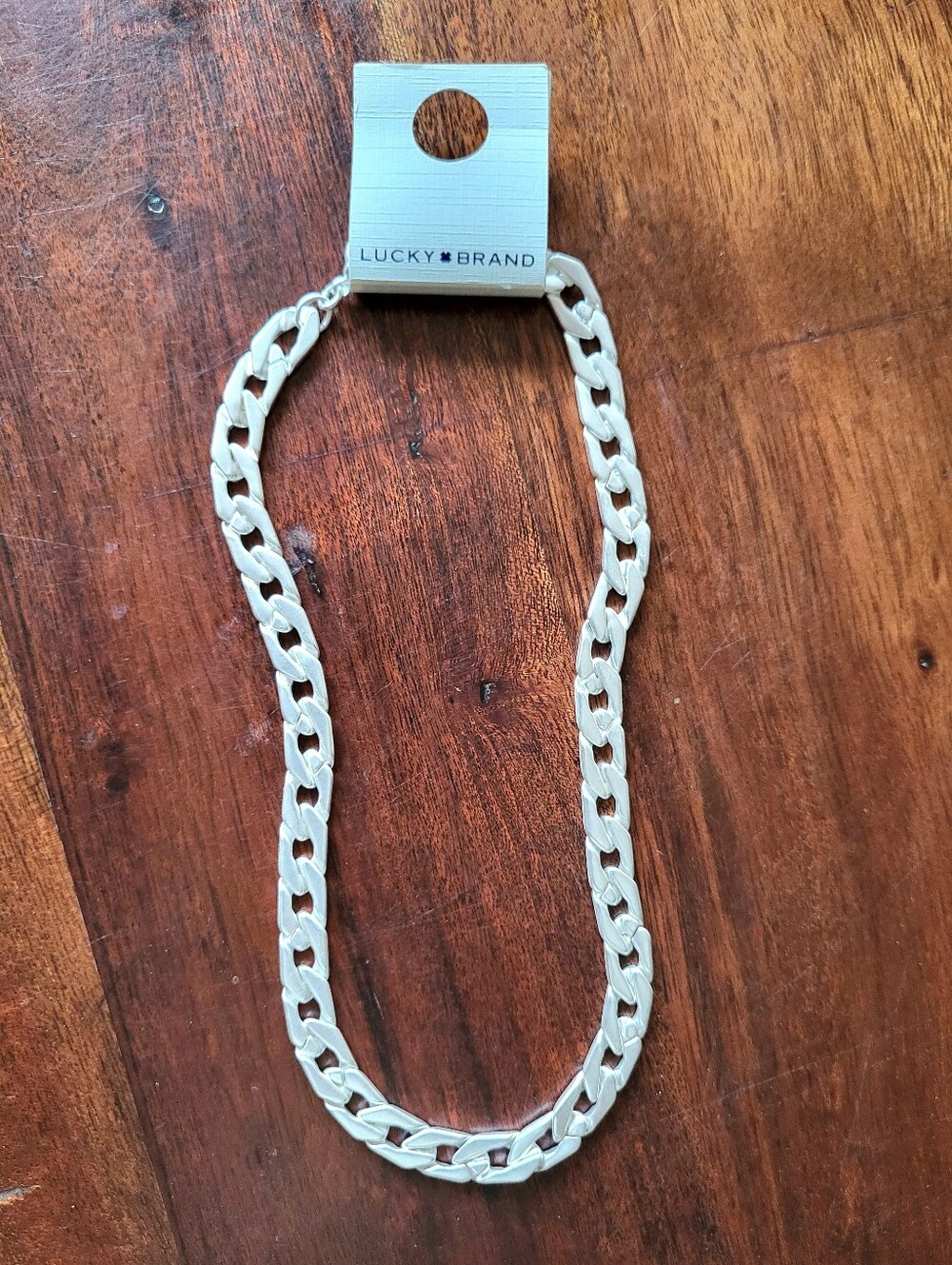 Lucky Brand Matte Silver Chain Necklace